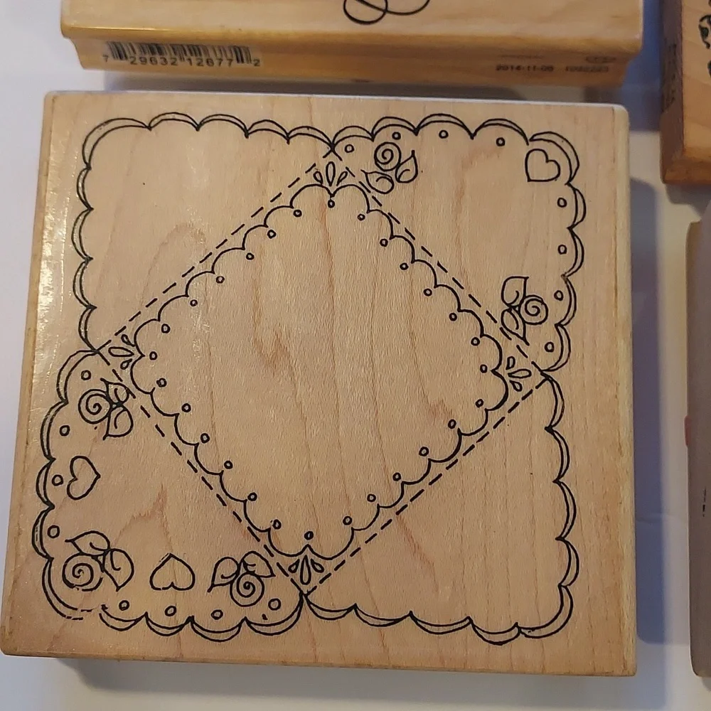 Rubber Stamps Set Of 9 Gardening Floral Swan Butterfly Pepper Wedding Hugs Kiss